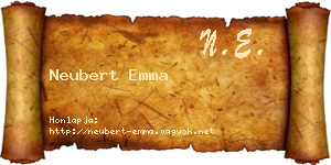 Neubert Emma névjegykártya